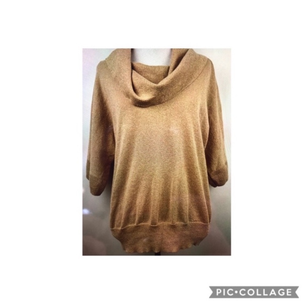 MICHAEL Michael Kors Elegant GOLD GLITTER Sweater Size MEDIUM - Picture 6 of 11